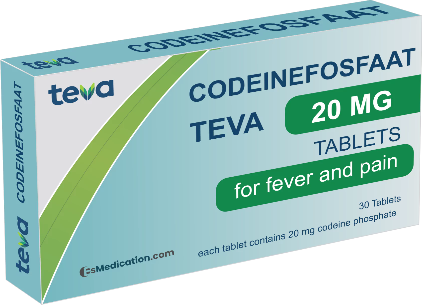 Codéine 20 MG (30 comprimés) - EsMedication.com