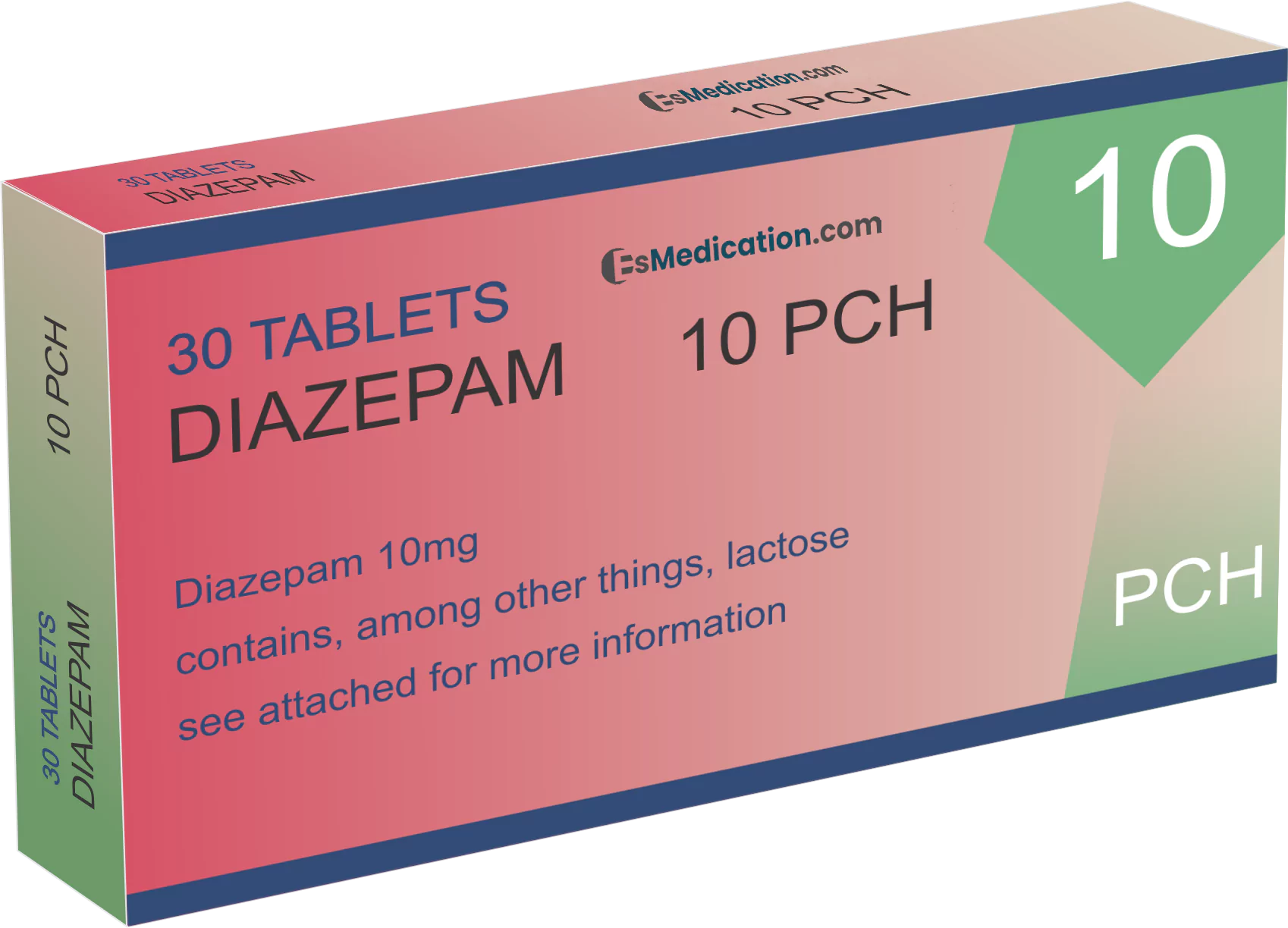Diazépam 10mg 2*15 (30 comprimés) - EsMedication.com