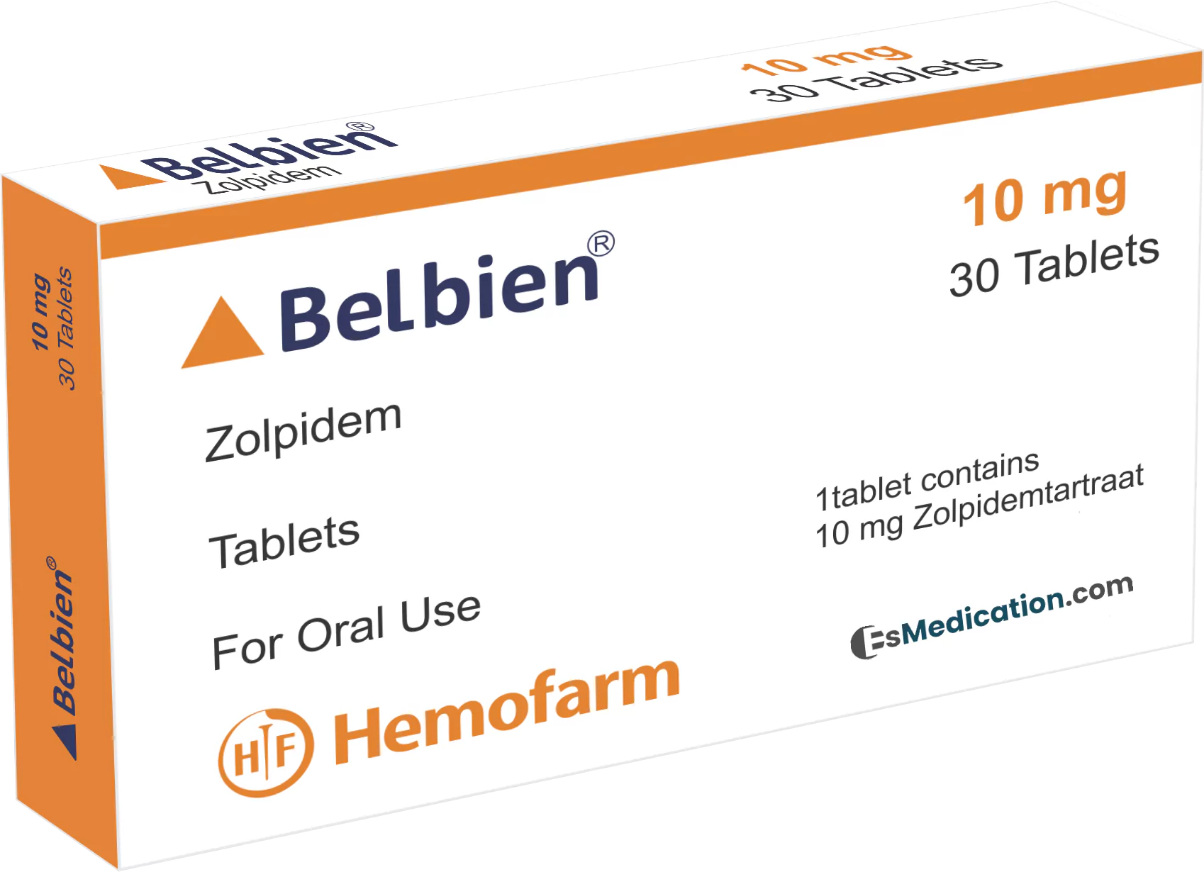 Zolpidemtartraat Belbien 10 MG (30 comprimés) - EsMedication.com
