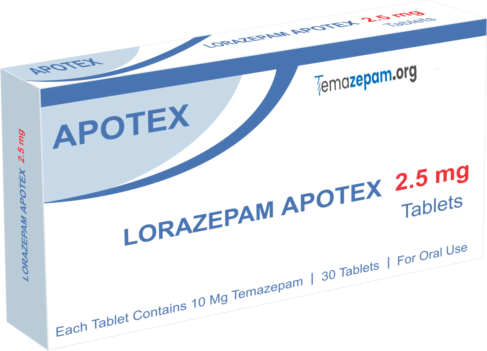 Lorazépam 2.5 mg (30 comprimés) - EsMedication.com